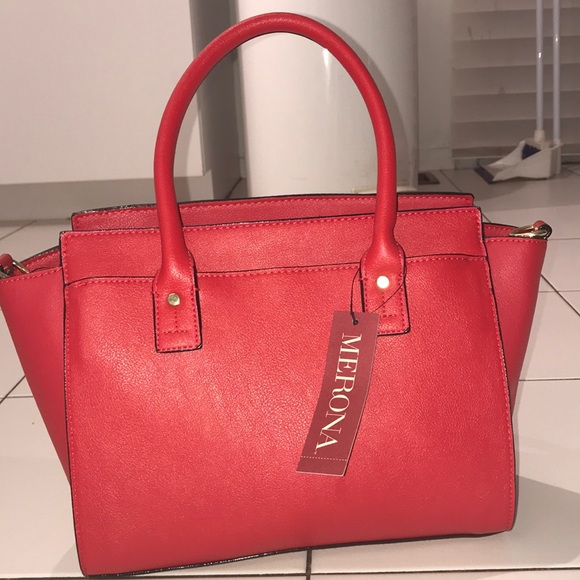 merona red purse
